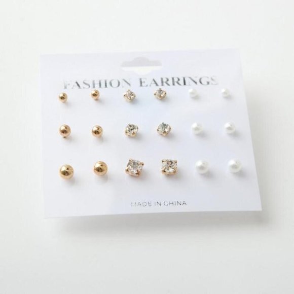 Set Earrings Stud Women Circle Bohemian Hoop Drop Cute Trendy Jewelry - Picture 6 of 6